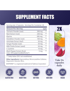 Suplemento Renovar Hígado Nation Health MD - 360 Cápsulas 2