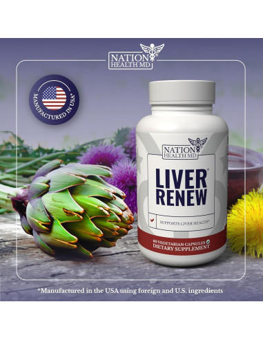 Suplemento Renovar Hígado Nation Health MD - 360 Cápsulas
