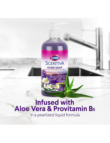 Jabón Líquido para Manos Clorox Scentiva 414 ml Lavanda y Jazmín