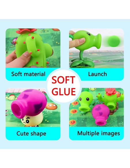 Set de Juguetes Plantas vs Zombis Maikerry 5 Piezas PVC Set de Juguetes Plantas vs Zombis Maikerry 5 Piezas PVC