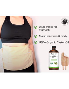 Aceite de Ricino Orgánico Kate Blanc 480ml + Paquete Ajustable 2