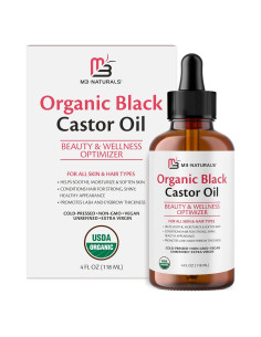 Aceite de Ricino Negro Orgánico M3 Naturals 118 ml para Cabello y Piel
