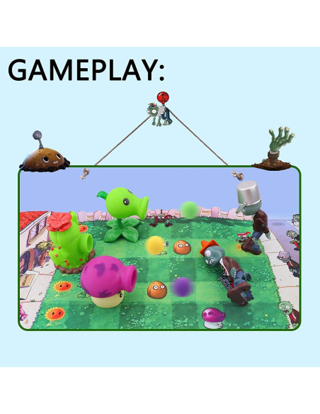 Set de Juguetes Plantas vs Zombis Maikerry 5 Piezas PVC Set de Juguetes Plantas vs Zombis Maikerry 5 Piezas PVC