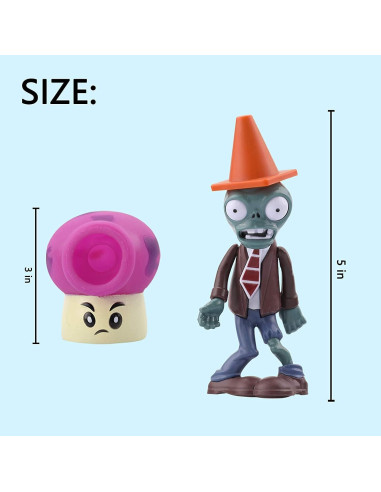 Set de Juguetes Plantas vs Zombis Maikerry 5 Piezas PVC