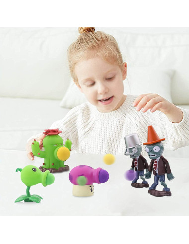 Set de Juguetes Plantas vs Zombis Maikerry 5 Piezas PVC