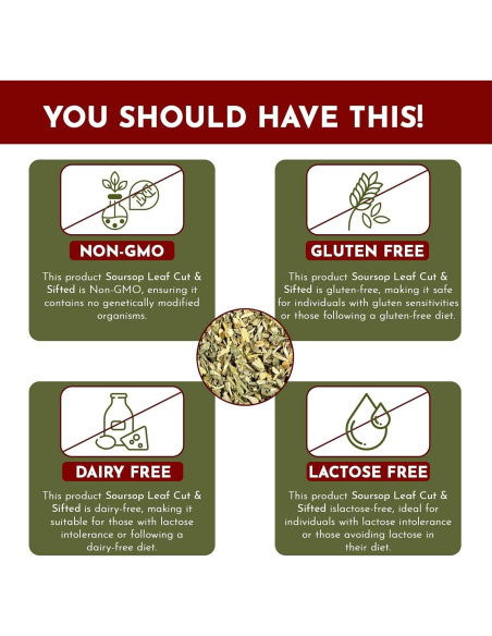 Hoja de Soursop Seco Orgánico 226.8g - Organic Way - Té Herbal