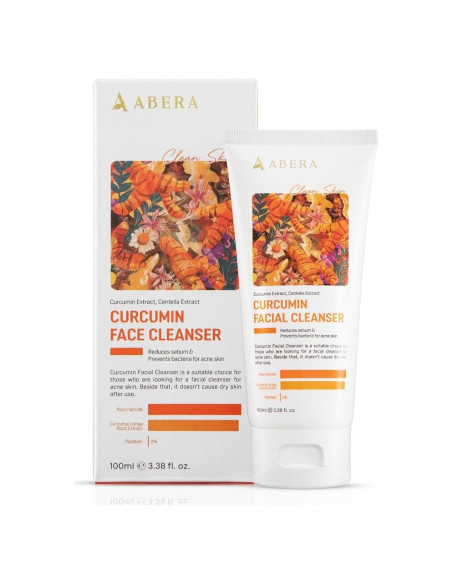 ABERA Limpiador Facial Suave 100ml con Curcumina y Niacinamida
