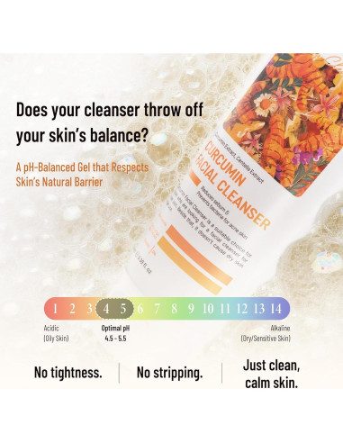 ABERA Limpiador Facial Suave 100ml con Curcumina y Niacinamida