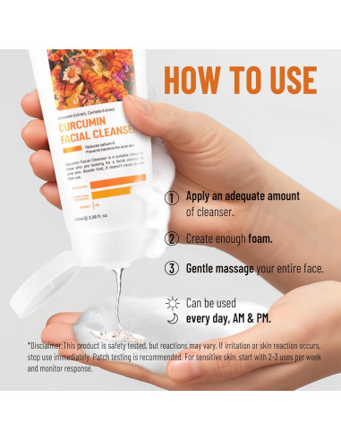 ABERA Limpiador Facial Suave 100ml con Curcumina y Niacinamida