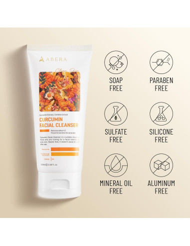 ABERA Limpiador Facial Suave 100ml con Curcumina y Niacinamida