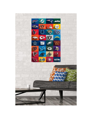 Póster de Pared NFL League - Logos 24 Trends 56.8x86.4 cm