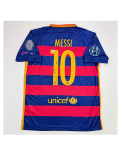 Camiseta de fútbol autografiada Lionel Messi FC Barcelona