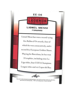 Tarjeta Coleccionable Lionel Messi 2022 Leaf Exclusiva 2