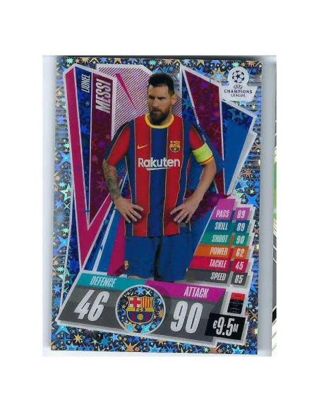 Tarjeta de Fútbol Lionel Messi 2021-22 Topps Match Attax Tarjeta de Fútbol Lionel Messi 2021-22 Topps Match Attax