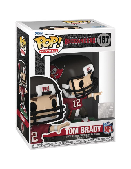 Figura de Vinilo Pop! Tom Brady Buccaneers 9.5 cm con Funda Figura de Vinilo Pop! Tom Brady Buccaneers 9.5 cm con Funda