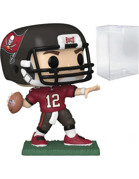 Figura de Vinilo Pop! Tom Brady Buccaneers 9.5 cm con Funda Figura de Vinilo Pop! Tom Brady Buccaneers 9.5 cm con Funda