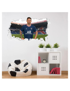 Pegatina de Pared Rota Messi PSG 90x45cm - ThemedUK