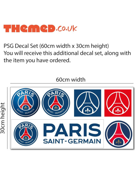 Pegatina de Pared Rota Messi PSG 90x45cm - ThemedUK