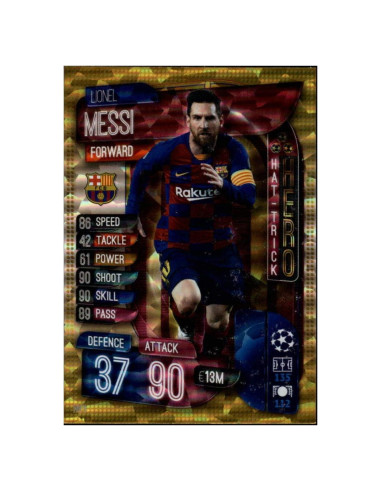Tarjeta de Juego Topps UEFA Champions League Messi FC Barcelona