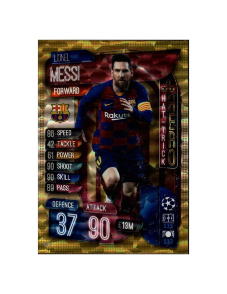 Tarjeta de Juego Topps UEFA Champions League Messi FC Barcelona Tarjeta de Juego Topps UEFA Champions League Messi FC Barcelona