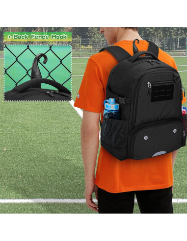 Mochila de Fútbol DSLEAF con Compartimento para Balón y Zapatos