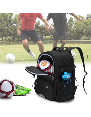 Mochila de Fútbol DSLEAF con Compartimento para Balón y Zapatos