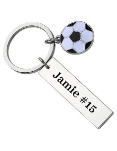 Llavero de Fútbol Personalizado Acero Inoxidable Unisex