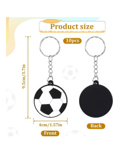 Paquete de 10 llaveros de fútbol Thinp - PVC 4cm 2