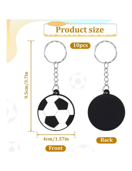 Paquete de 10 llaveros de fútbol Thinp - PVC 4cm