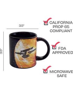 Taza de Cambio de Calor Star Trek 350 mL - U.S.S. Enterprise 2