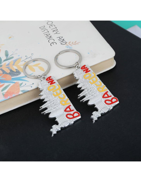 Llavero souvenir 2pcs edificios Barcelona ZENRUIMING metal