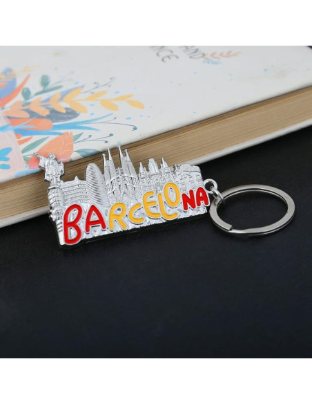 Llavero souvenir 2pcs edificios Barcelona ZENRUIMING metal