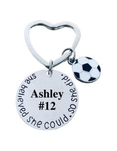 Llavero de Fútbol Personalizado Sportybella - Regalo para Chicas