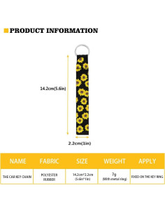 Soporte Llavero de Muñequera Jeiento Neopreno 2.2x14.2 cm 2