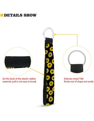 Soporte Llavero de Muñequera Jeiento Neopreno 2.2x14.2 cm