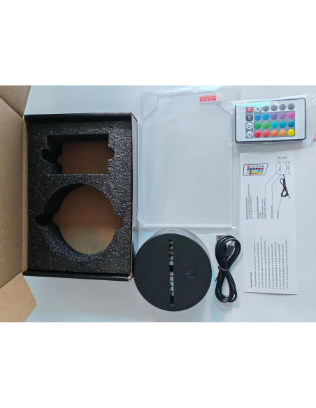 Lámpara LED 3D Jugador de Fútbol Número 10 - USB, Verde