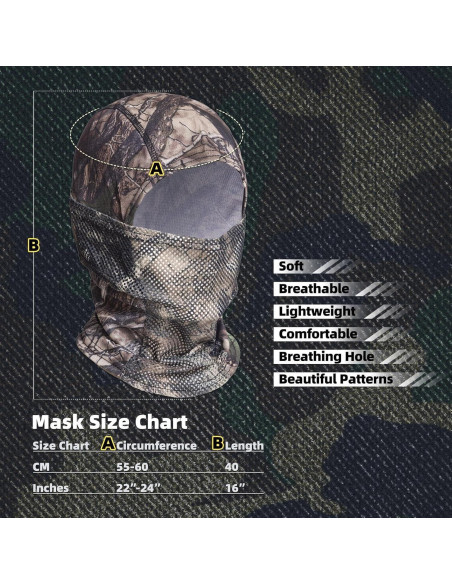 Máscara Balaclava Camo XY3545HS Transpirable UV Unisex Máscara Balaclava Camo XY3545HS Transpirable UV Unisex