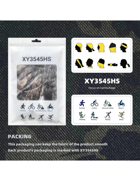 Máscara Balaclava Camo XY3545HS Transpirable UV Unisex Máscara Balaclava Camo XY3545HS Transpirable UV Unisex