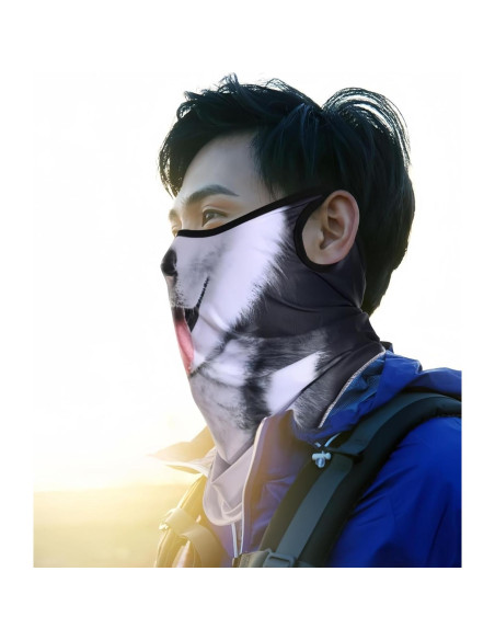 Máscara Facial 3D de Animal YJPPDD - Collie de Frontera