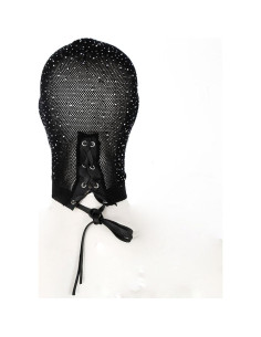 Máscara de Carnaval de Malla Elástica Negra con Rhinestones 2