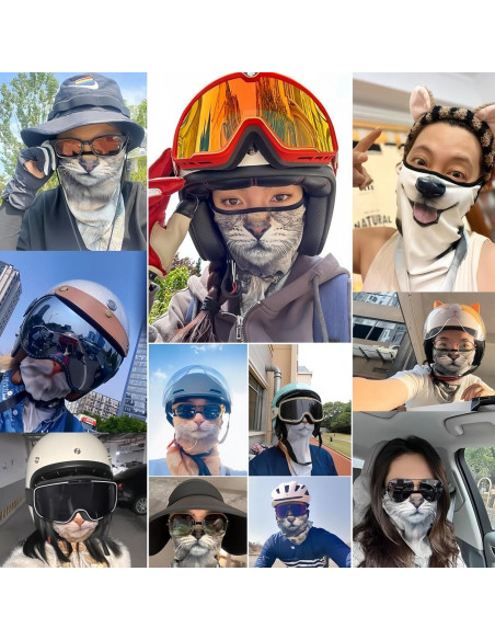 Máscara Facial 3D de Animal YJPPDD - Collie de Frontera