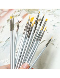 Juego de Pinceles de Detalle Fino Fuego en Mí - 15 Piezas 2