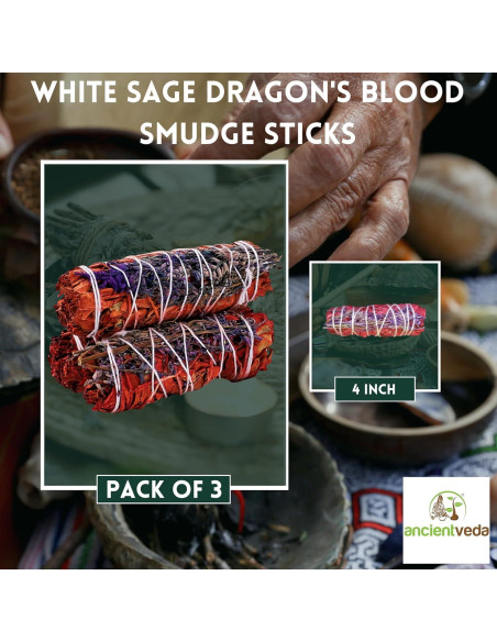 Palos de Salvia de Sangre de Dragón Ancientveda - 3 Unidades Palos de Salvia de Sangre de Dragón Ancientveda - 3 Unidades