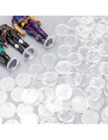 50 Soportes de Exhibición Transparentes para Figuras 3.75" DisplayMore