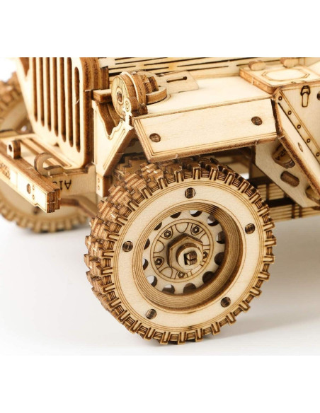Rompecabezas de Madera 3D ROKR Coche Militar Escala 1:18