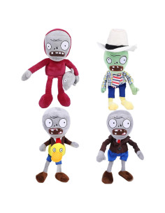 4 Juguetes de Peluche Plantas vs Zombies BASHERISE - Regalo