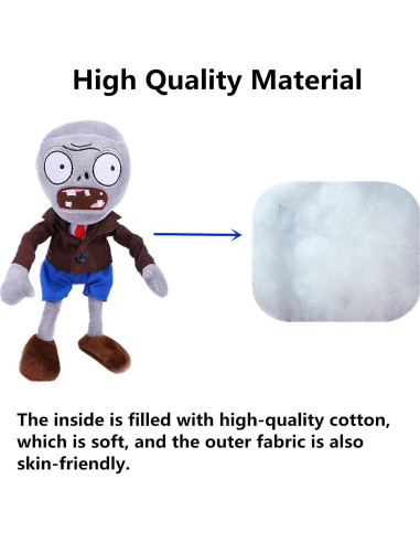 4 Juguetes de Peluche Plantas vs Zombies BASHERISE - Regalo