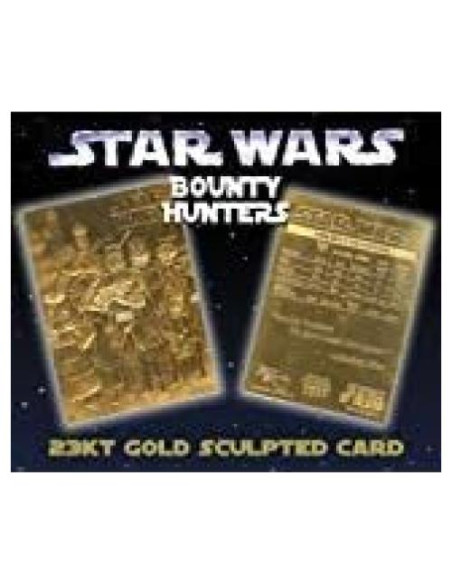 Tarjeta de Oro Esculpida Star Wars Cazadores de Recompensas