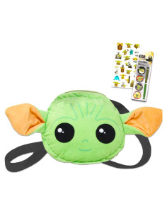 Bolso de peluche Baby Yoda Star Wars para niñas con pegatinas