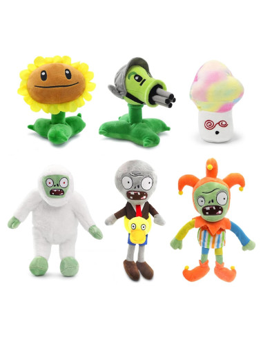 Muñecas de Peluche Maikerry PVZ - Juego de 6 Zombies 17-30 cm